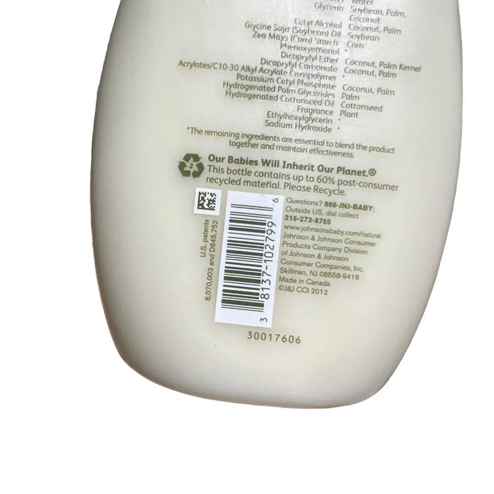 Johnsons Baby Naturals NOURISHING LOTION 18 fl oz BRAND NEW SEALED‎ RARE!